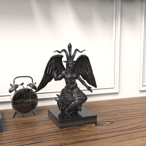 Nhà Máy Trực Tiếp Tùy Chỉnh Chất Lượng Cao Màu Đen Bức Tượng Gốm Thiết Kế Hương Burner Gothic baphomet Hình Trang Trí Nội Thất Hương Buồng - Product Image 6