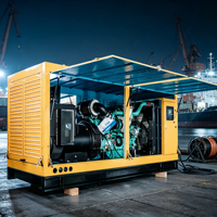 Groupe électrogène diesel insonorisé 280 kW 350 kVA 400 V 230 V 50 Hz triphasé avec ATS (démarrage automatique) pour projets miniers au Nigeria