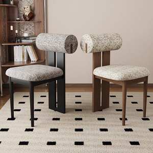 <span class=keywords><strong>Chaise</strong></span> de salle à manger en bois massif et <span class=keywords><strong>tissu</strong></span>, style Wabi-sabi, décontractée, simple, luxe léger, nordique, moderne, vintage, pour la maison - Product Image 1