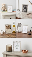 Marco de Fotos de Lujo con Marco de Metal Plateado Premium y Borde Festoneado de Cristal para Decoración del Hogar, Bodas y Regalos