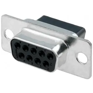 Conector hembra de 9 pines de alta densidad, Conector micro d de 9 pines