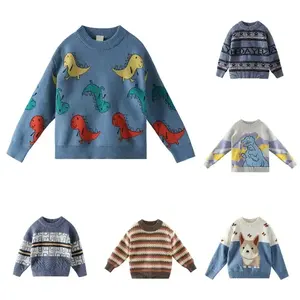 Groothandel Kinderen Boetiek Kleding Baby Meisje Jongen Winter Breit Truien Truien Zachte Katoenen Trui Chunky Peuter Trui