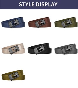Cinturón <span class=keywords><strong>de</strong></span> <span class=keywords><strong>Hombre</strong></span> con Logotipo Personalizado, Hebilla Automática <span class=keywords><strong>de</strong></span> Aleación, Estilo Táctico, <span class=keywords><strong>de</strong></span> Poliéster, Informal, Duradero, Ajustable, Colorido y Grueso - Product Image 5