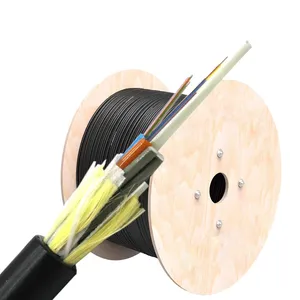 1Km 2Km 3Km Adss Fibra óptica tubo suelto Frp 12 24 48 72 96 144 Core Cable de fibra óptica de modo único para exteriores