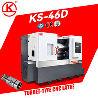 Centre de tournage à tourelle industriel robuste KS-46D, tour CNC à broche unique pour l'usinage de pièces métalliques