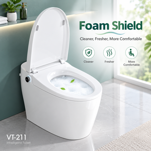 Toilette intelligente automatique moderne avec abattant à fermeture douce, application sanitaire pour salle de bain, fixation au sol - Product Image 5