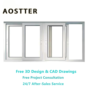 Fenêtre <span class=keywords><strong>coulissante</strong></span> AOSTTER en PVC avec double vitrage Low-E, résistante aux ouragans, en vinyle - Product Image 5