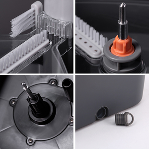 El Sistema de fregona giratoria cuadrada y cubo incluye un cubo de fregona de doble compartimento con almohadillas de microfibra lavables gruesas para la limpieza del hogar - Product Image 5