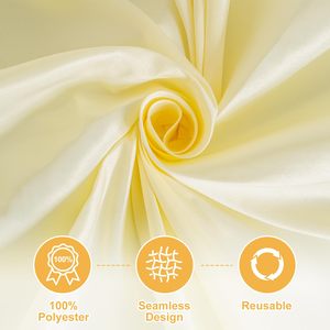 Оптовая продажа, 70*120 дюймов, бежевая полиэфирная прямоугольная скатерть для столов 5 футов для вечеринок или ужинов - Product Image 5