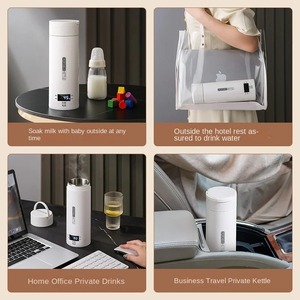 Bouilloire électrique de voyage 500 ml, ébullition rapide de l'eau, chauffe-lait portable pour bébé, bouilloire en acier inoxydable 304, thermos - Product Image 6