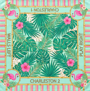 Charleston Nautical Anchor Mahjong <b>Table</b> <b>Mat</b>, Navy Blue Striped Jacquard Fabric Game Pad with Compass Rope Border, Non-Slip Wate - Product Image 6