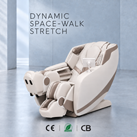 Fauteuil de massage corps entier Space Walk Stretch SL Track Zéro Gravité avec rouleau chauffant pour les pieds, Bluetooth, inclinable, pour le bien-être à domicile