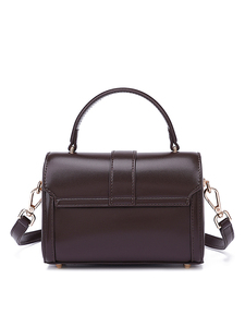 Sac à bandoulière de luxe pour femme en cuir PU rétro avec rabat, deux sangles, étanche et fermeture à cadenas - Product Image 2
