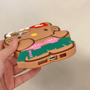 Ốp điện thoại <span class=keywords><strong>iPhone</strong></span> 16 Plus 15 14 13 12 11 hình mèo <span class=keywords><strong>Kitty</strong></span> hoạt hình dễ thương bằng silicon 3D, chất liệu cao su, chống sốc, bảo vệ mặt lưng - Product Image 4