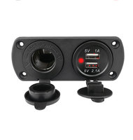 Nouvelle prise électrique ronde pour voiture avec double USB, lumière simple, 3.1A, panneau combiné à deux trous, accessoires automobiles