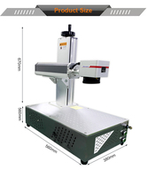 Original Ezcad Software Laser 20W 30W 50W 100W Máquina de marcado láser de fibra portátil con portabrocas de rotación con rotativo