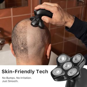Kit de <span class=keywords><strong>rasoir</strong></span> électrique pour hommes chauves, <span class=keywords><strong>rasoir</strong></span> électrique avec station de nettoyage et de charge intelligente [gentil avec le cuir chevelu sensible] - Product Image 2
