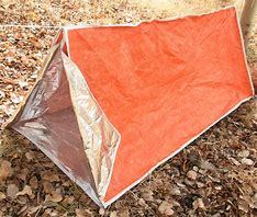 Emergency Survival Camping Shelter <strong>Tarp</strong> Orange &amp; Silver Mylar Solar Tube Tent - Product Image 6