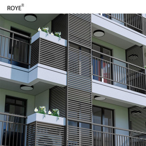 Grille de ventilation extérieure en alliage d'aluminium pour climatiseur, protection contre la pluie, grille à lamelles carrée, garde-corps en <span class=keywords><strong>tube</strong></span> <span class=keywords><strong>carré</strong></span> - Product Image 6