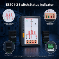 EASTSONG ES501-2 Medidor de Panel, Indicador de Estado de Interruptor, RS485 Modbus RTU, Pantalla de Control de Temperatura/Humedad de 2 Vías, Plástico