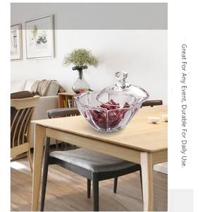 1061BLa-s Home living roon Decor <span class=keywords><strong>Compote</strong></span> de verre Décoration de mariage et cadeau Bols à dessert aux fruits Bocal à bonbons en verre coloré - Product Image 4