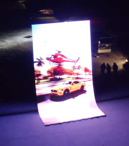 P1531 1*1.9M VividSky <b>LED</b> Flying Sky Textile Display Screen + Outdoor Advertising Full Color Flag Display (No <b>Battery</b>) - Product Image 5