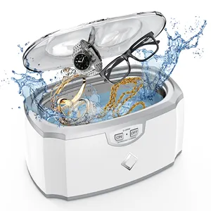 D-2000 Auto-cleaning 45000HZ High Frequency Dental Ultrasonic Glasses Cleaner for Jewelry Eyeglasses Ring Coin Denture