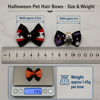 Noeuds pour animaux de compagnie Halloween : Élastiques doux et extensibles anti-traction pour chiens et chats, motifs citrouille, fantôme, chauve-souris, pour fêtes et accessoires photo