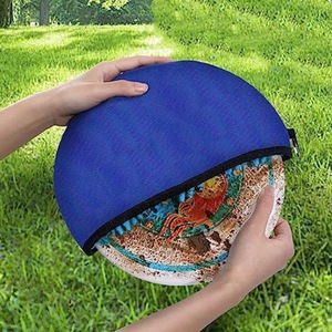 Sac de nettoyage pour frisbee avec crochets, étui de rangement en tissu Oxford pour disques volants, jouet de sport universel unisexe, bleu, vert, noir - Product Image 2