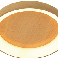 Luzete Lámparas de Techo LED Regulables de 96W, Eficientes, de Superficie, con Interruptor de Madera, Temperatura de Color 6500K, Elegantes para Hogar y Oficina