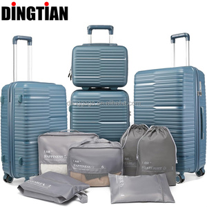 PP tay thực hiện trên hành lý đặt bền kinh doanh sang trọng va li với Túi mỹ phẩm Trọng lượng nhẹ koffer cabin trường hợp Túi du lịch 4 pcs - Product Image 5