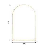 Lot de 3 Supports d'arche de mariage faciles à assembler, en métal, avec barre transversale stable, couleur et taille personnalisables, 8 pieds x 5 pieds