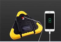 Lampe Cob USB Rechargeable Route Lumière Mode Véhicules Rouges D'urgence Réfléchissant LED avertissement triangulaire projecteur camping lumière