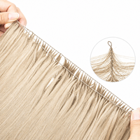 Extensions de cheveux humains Remy vierges chinois en gros, invisibles, double épaisseur, effet plume, OEM pour salons, couleur personnalisable