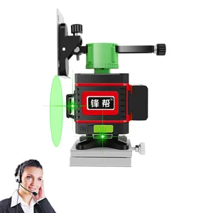 12 line laser liquid level measurement tool, green strong light self leveling 3D Fengbang China factory