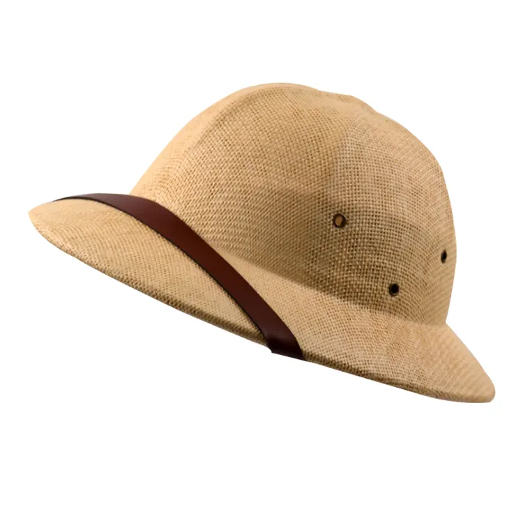 Cappelli da Safari da sole all'aperto Unisex con casco in paglia 100% all'aperto