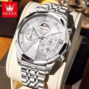 <span class=keywords><strong>Reloj</strong></span> OLEVS 3673 <span class=keywords><strong>Original</strong></span> para Hombre de Negocios, Manecillas Luminosas, Resistente al Agua, Fase Lunar, <span class=keywords><strong>Reloj</strong></span> de Pulsera de Lujo, <span class=keywords><strong>Reloj</strong></span> de Fecha para Hombre - Product Image 1