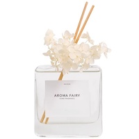Diffuseur de parfum d'ambiance 100 ml à bâtonnets, huile essentielle végétale, flacon carré en verre, 30-60 jours sans flamme, parfum thé oriental, pour maison et chambre