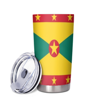 Gobelet isotherme 20oz en acier inoxydable avec couvercle, motif drapeau réplique République Dominicaine, le plus vendu, idéal pour le café