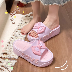 <span class=keywords><strong>Sandales</strong></span> compensées imprimées à nœud pour femme, tendance été, pour la plage et l'extérieur, à talons hauts, antidérapantes, rehaussantes - Product Image 3