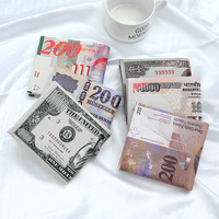 Hommes 100 dollar bill sac à main portefeuille mode argent impression portefeuille pour femmes monnaie nationale impression toile
