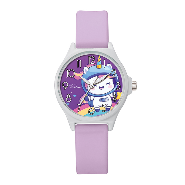 2025 Quartz Watch for Kids Customizable Children's Watch Colorful Astronaut Cartoon Design Kid Fashionable Alloy Band Glass