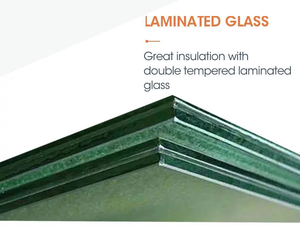 الحديث الأسود إطار ألومنيوم مزدوج مغلفة جسر زجاج درابزين الدرابزينات درابزون السلالم درابزين شرفة الدرج - Product Image 6