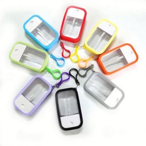Pocket Hand Sanitizer Pump Sprayer <b>Bottle</b> 38ml-50ml <b>Plastic</b> Credit Card with Silicone Case Multi-color Screen Printed - Product Image 2
