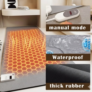 Customized Graphene Heated Floor Mat Adjustable Temperature 12-H Timer Overheat Protection Electric Heated Carpet - Product Image 3