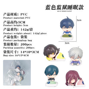 Figura de PVC de Anime de 4CM, Blue Lock, Nagi, STASTO, <span class=keywords><strong>Bachira</strong></span> <span class=keywords><strong>Meguru</strong></span>, Isagi Yoichi, Versión Q, Figura de Dibujos Animados Durmiendo, Juguete Japonés - Product Image 4