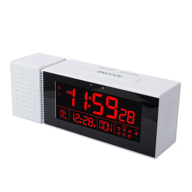 Clock Oclock Mini Home Alarm Table Led White Custom Office House Clocks Digital Desktop Desktor For Multi Time Electronic