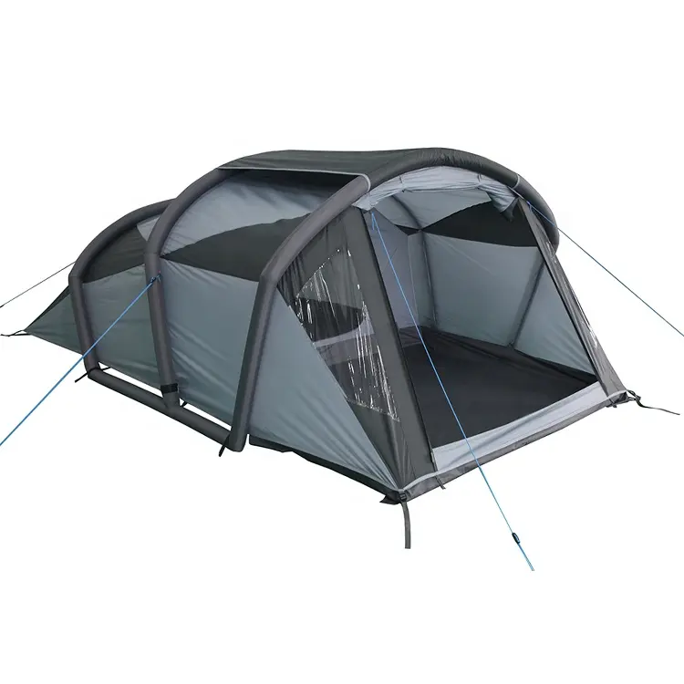 OEM 4 시즌 야외 방수 큰 공기 극 3 사람 1 방 캠핑 터널 풍선 텐트