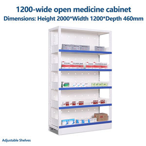 Étagère de rangement personnalisable pour comprimés, liquides et capsules métalliques d'hôpital, présentoir pharmaceutique réglable pour clinique - Product Image 3