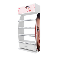 Nouveau magasin professionnel de soins de la peau, conception de magasin de maquillage de détail en bois blanc vitrine d'affichage cosmétique
